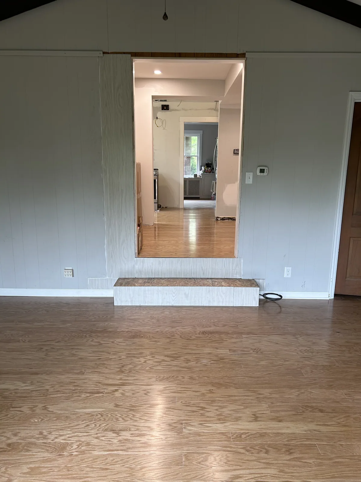 Refinished hardwood floors and trim
