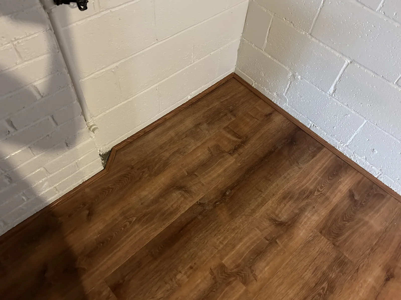 New flooring installed in a finished room