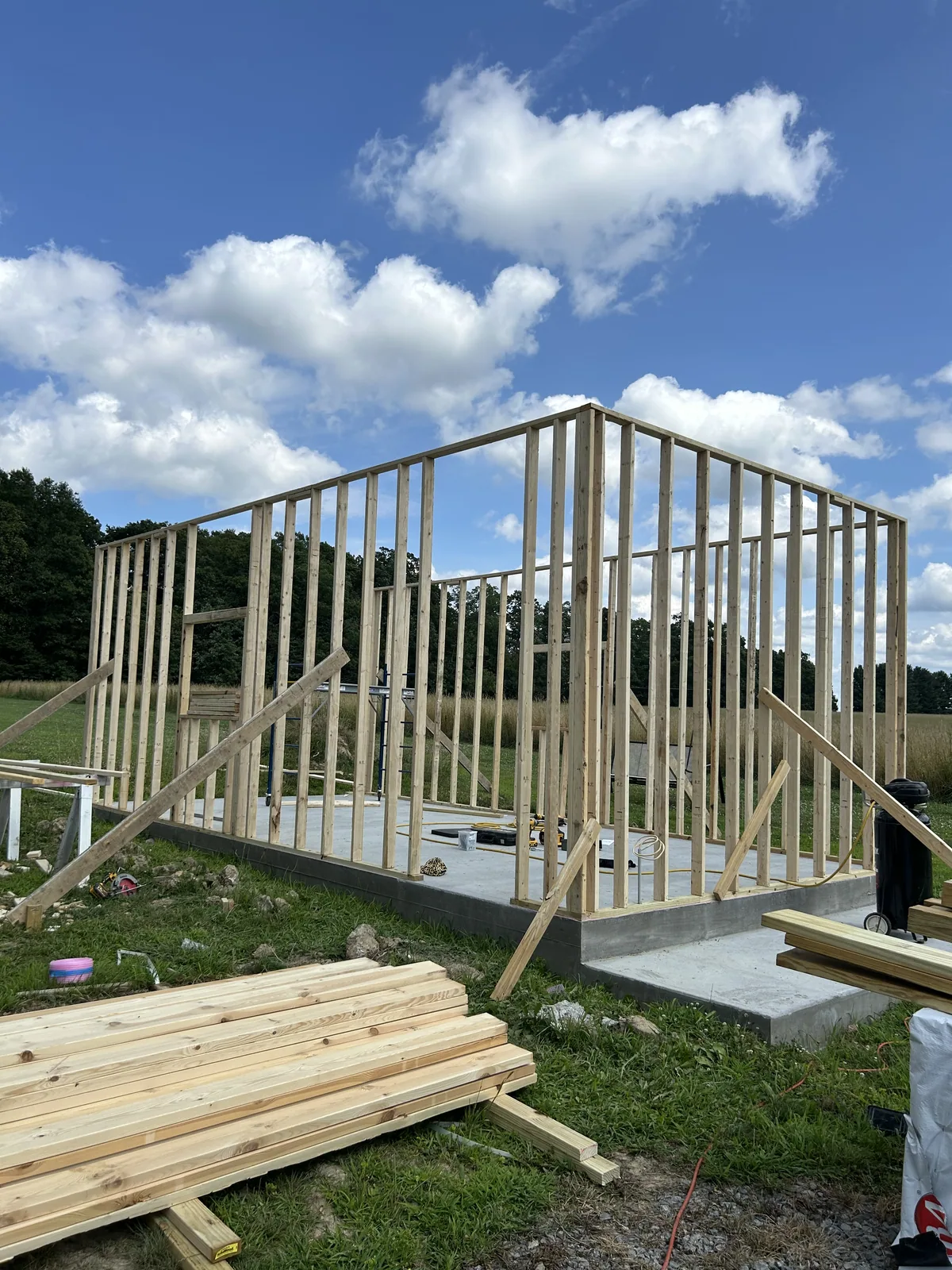 New home addition framing